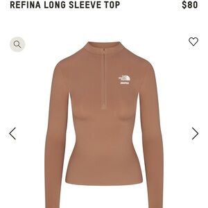 Skims x North Face Refina Long Sleeve Top - Brown